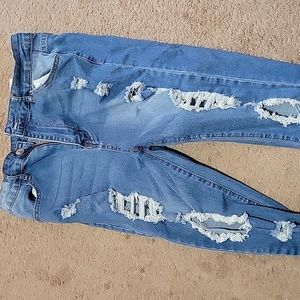 M-L Women's Ripped Jeans